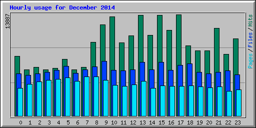 Hourly usage for December 2014