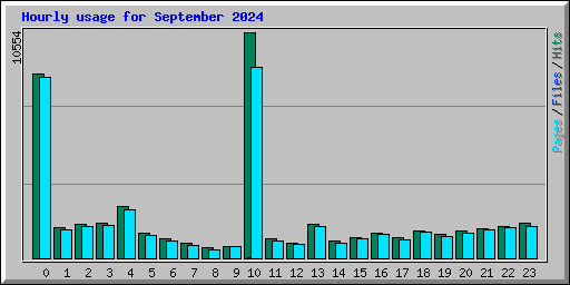 Hourly usage for September 2024