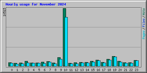 Hourly usage for November 2024