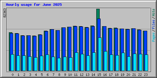 Hourly usage for June 2025