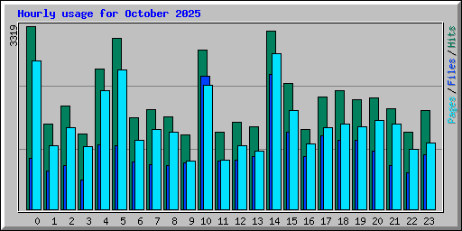 Hourly usage for October 2025