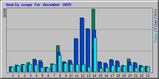 Hourly usage for December 2025