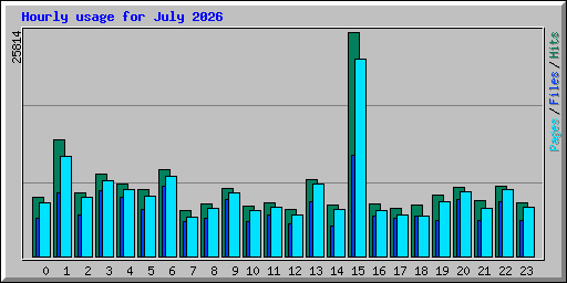 Hourly usage for July 2026